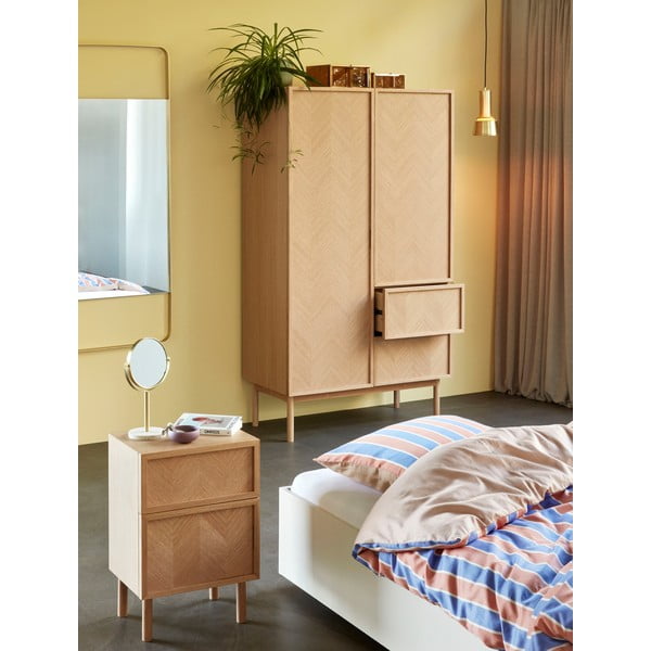 Biancheria da letto in cotone sateen blu e arancione Hilda, 140 x 200 cm - Hübsch-image-1