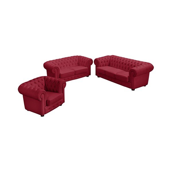 Poltrona in pelle rossa Bridgeport - Max Winzer-image-1