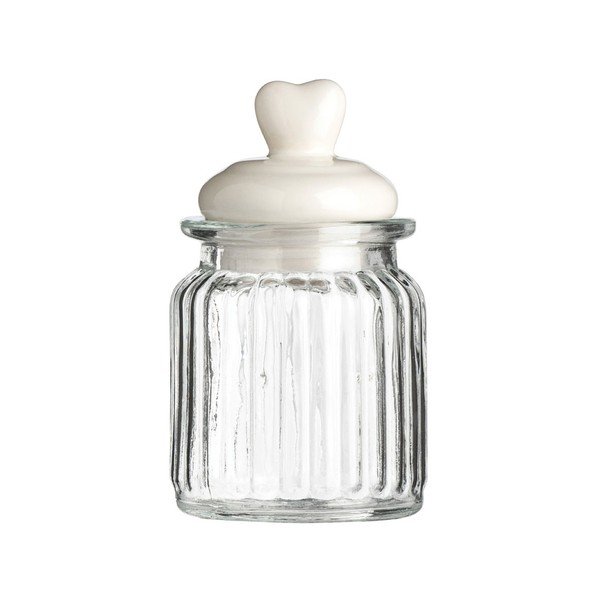 Barattolo di vetro con coperchio bianco , 300 ml - Premier Housewares