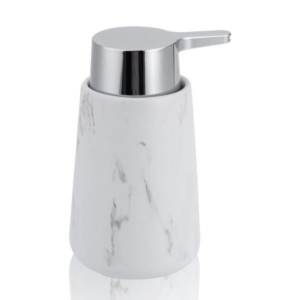 Dispenser di sapone in ceramica bianca 200 ml Marble - Tomasucci