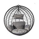 Poltrona sospesa in rattan artificiale nero Mila - Bonami Selection