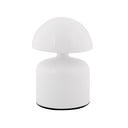 Lampada da tavolo a LED bianca con paralume in metallo (altezza 14 cm) Impetu - Leitmotiv