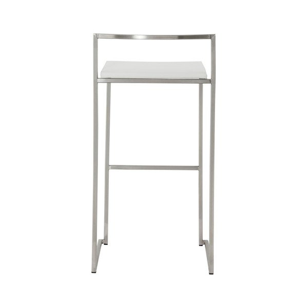 Sedia da bar con seduta bianca Meto, altezza seduta 74 cm - Kokoon-image-1