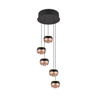 Apparecchio a sospensione a LED con paralume in metallo ø 30 cm in colore nero-rame Orbit - Trio Select