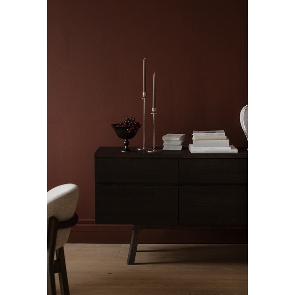 Credenza colore naturale scuro in rovere massiccio 170x77x42 cm Cleardale – Rowico-image-3
