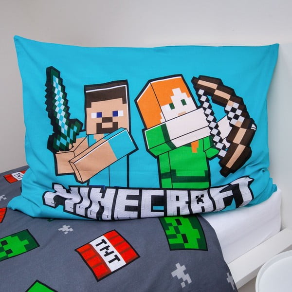 Set copripiumino e federa da bambini in cotone per letto singolo 140x200 cm Minecraft "We got this"  – Jerry Fabrics-image-3