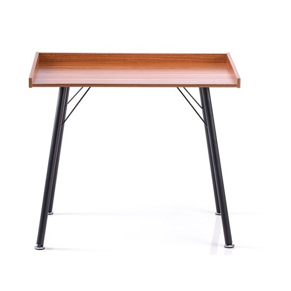 Tavolo da lavoro con piano in legno di noce 50x90 cm Fey - Homede-image-2