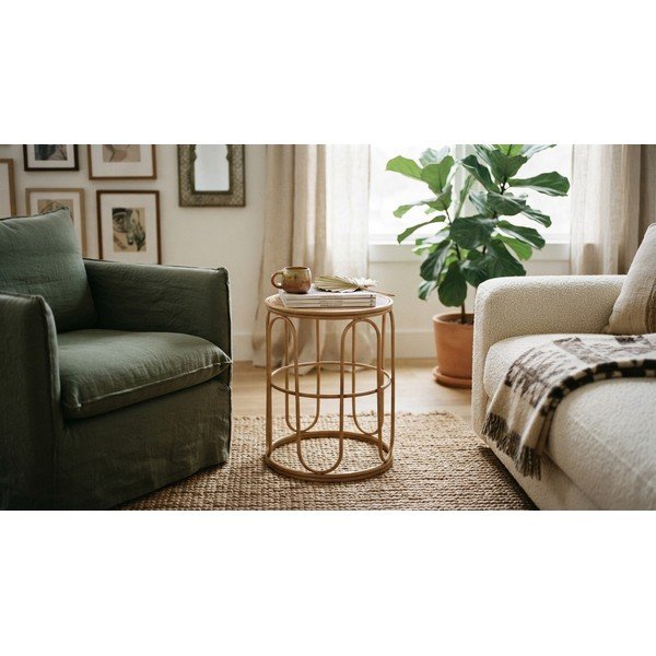 Tavolino rotondo in rattan Samui – Mauro Ferretti-image-4