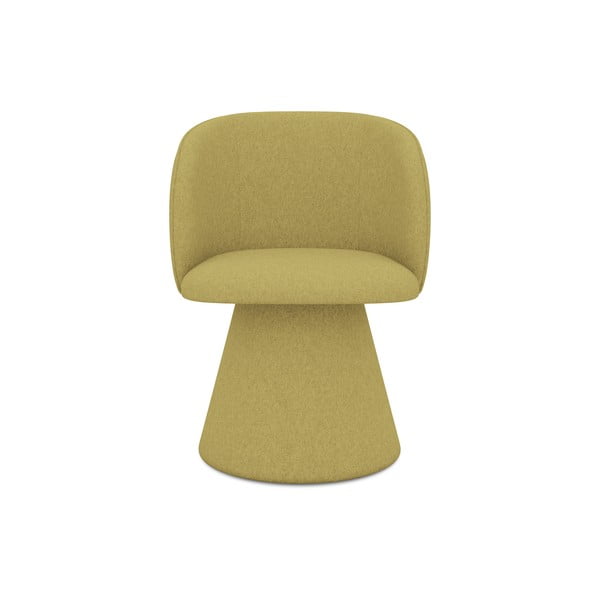 Sedia da pranzo gialla in imbottito Maia – Makamii-image-1