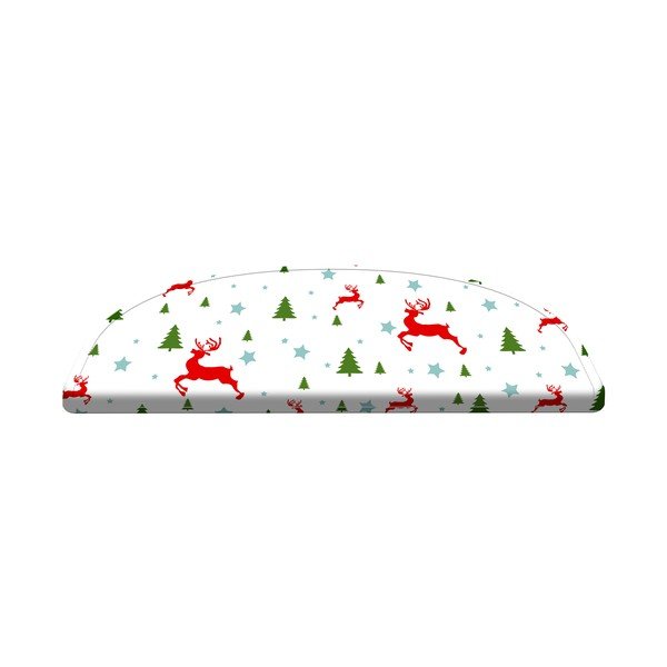 Gradini rossi/bianchi in set da 16 65x20 cm Christmas Deer and Tree - Vitaus