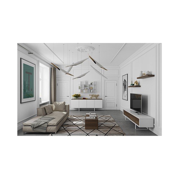 Cassettiera con dettagli in legno di noce Edge - TemaHome-image-1