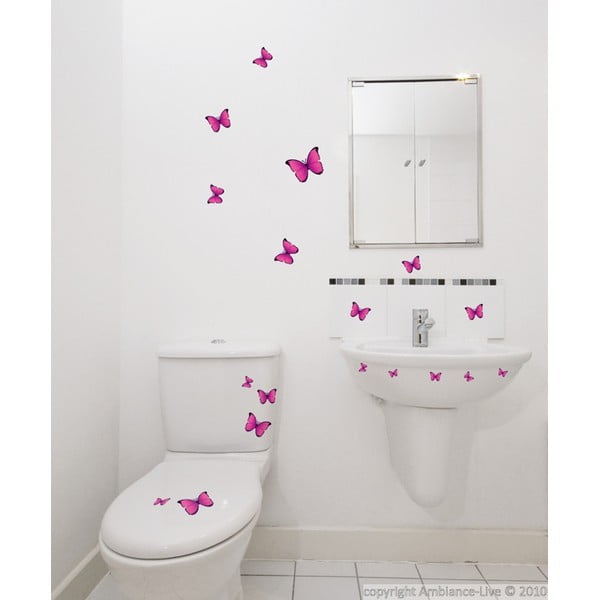 Set di 18 adesivi Fanastick Farfalle rosa - Ambiance