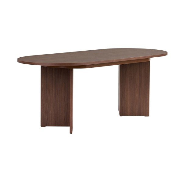 Tavolo da pranzo con effetto noce allungabile con estensione 90x160 cm Sorell – Kalune Design-image-4