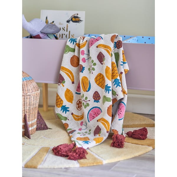 Coperta per bambini in cotone riciclato 130x160 cm Fruitta – Bloomingville Mini-image-1