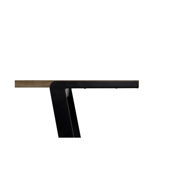 Tavolo da pranzo con piano in noce e gambe nere Drift - TemaHome-image-4