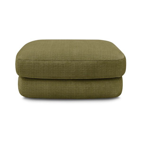 Poggiapiedi color kaki con rivestimento in ciniglia Leonore – Bobochic Paris