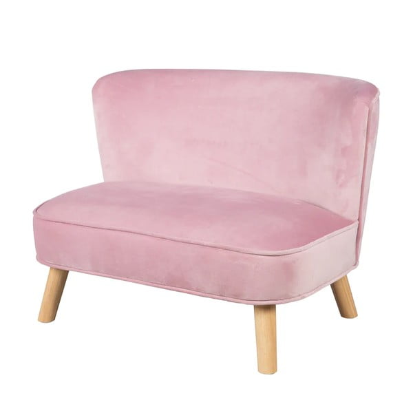 Divano per bambini in velluto rosa chiaro 70 cm Lil Sofa - Roba