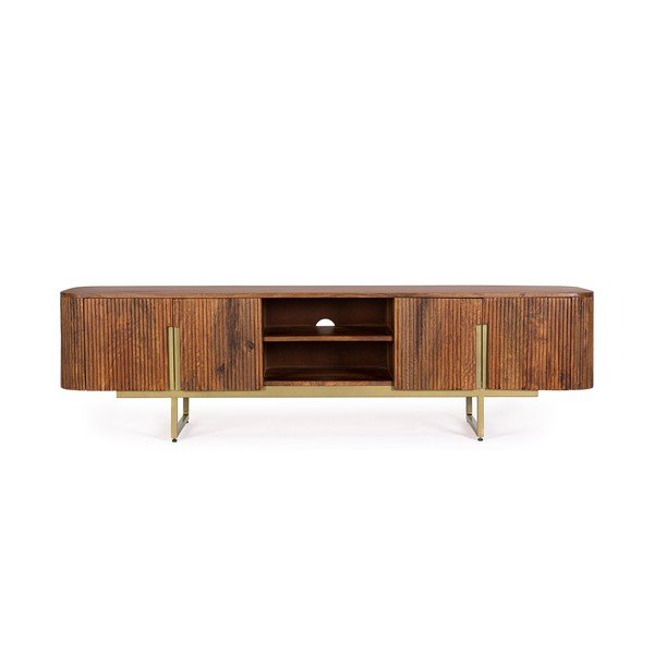 Mobile TV di colore naturale in mango massiccio 180x45x40 cm Vilas – Bizzotto-image-3