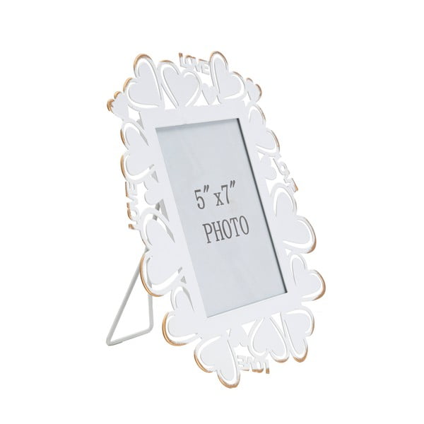 Portafoto in metallo bianco, 25 x 27,7 cm - Mauro Ferretti-image-2