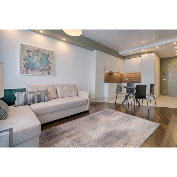 Tappeto in lana rosa-grigio 240x340 cm Calvi rose - Agnella-image-1