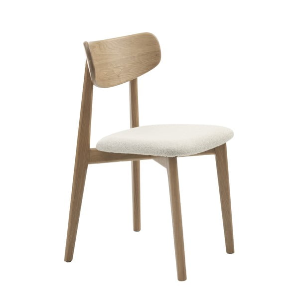 Sedia da pranzo in colore crema-naturale Elim - Unique Furniture