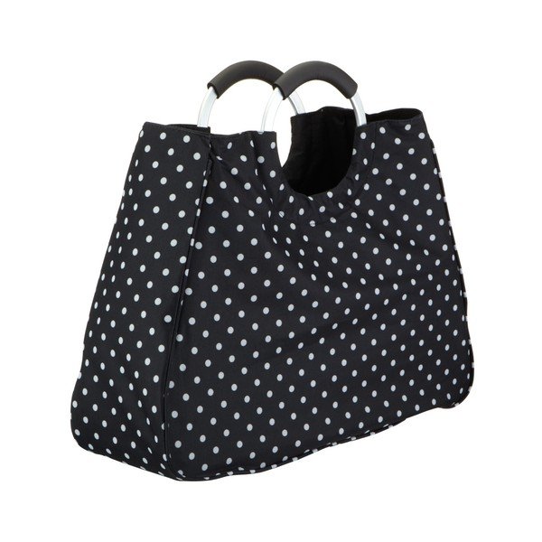 Černá nákupní taška Kitchen Craft Polka Dot