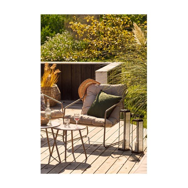Set di mobili da giardino beige imbottito per 4 persone Nilo – House Nordic-image-3