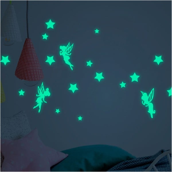 Set di adesivi murali luminosi per bambini Fate e Stelle - Ambiance