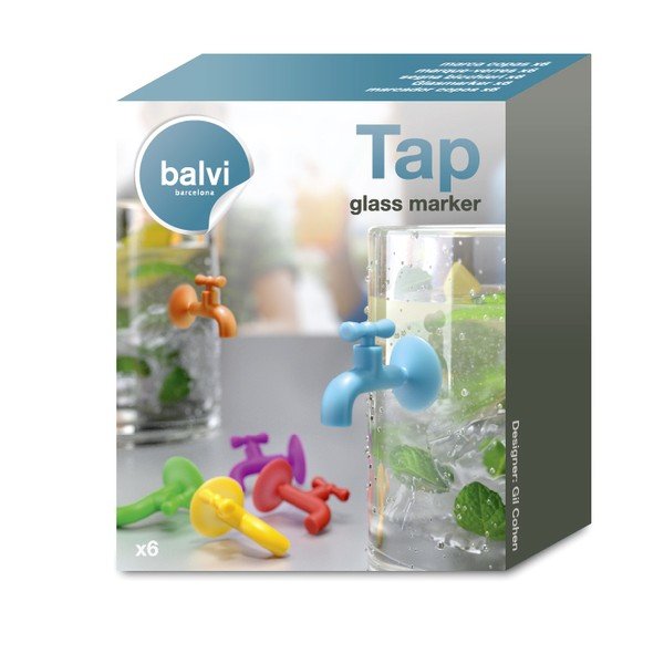 Sada 6ks rozlišovačů na skleničky Balvi Tap-image-2
