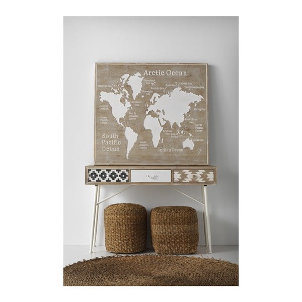 Consolle Rustico con dettagli in bianco e nero e tre cassetti Geometric - Geese-image-4