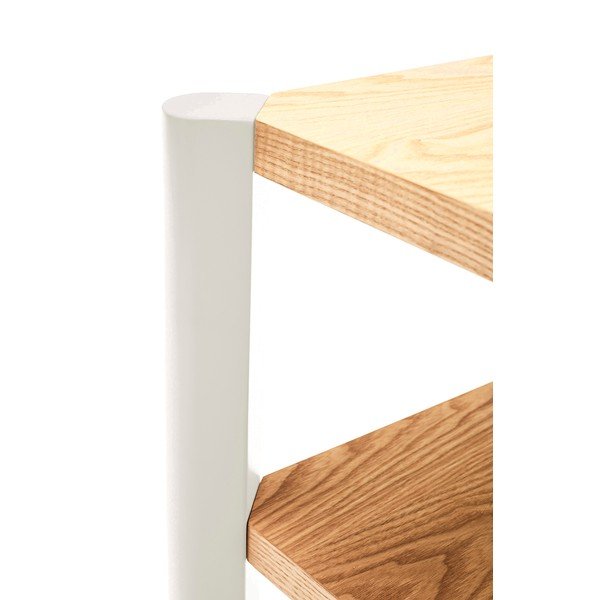 Scaffale color crema/colore naturale chiaro con effetto rovere 126x84x43 cm Bona – Teulat-image-3