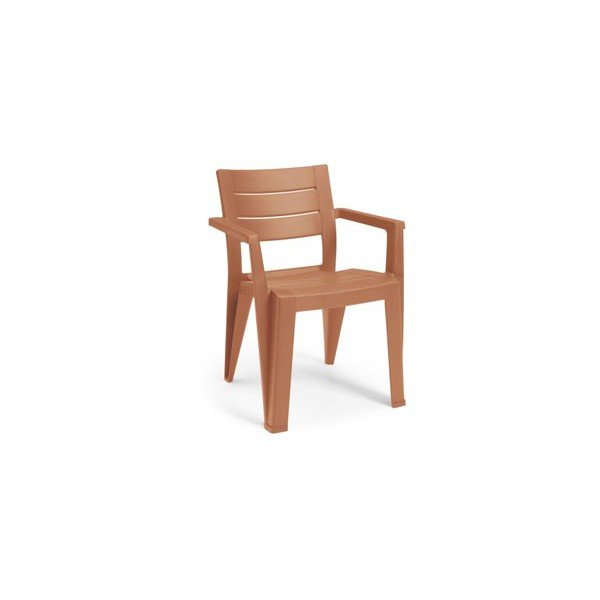 Sedia da giardino in plastica arancione Julie - Keter