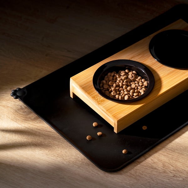 Set di ciotole con supporto in bambù per cane ø 12 cm – Love Story-image-1