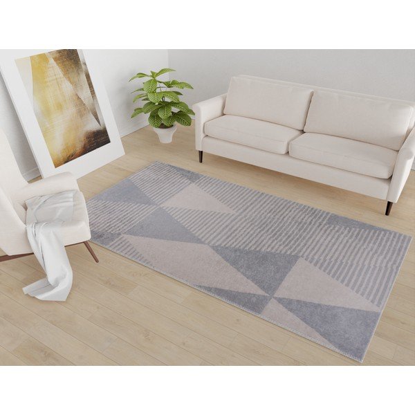 Runner lavabile grigio-beige 80x200 cm - Vitaus-image-1