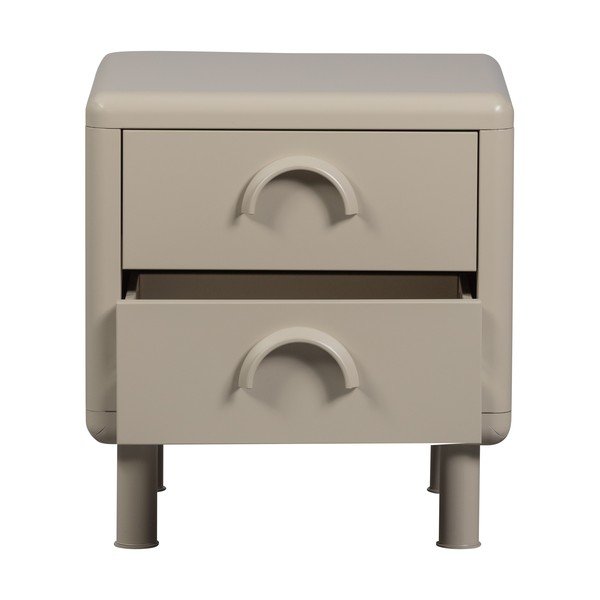 Comodino beige in metallo Rune – WOOOD-image-3