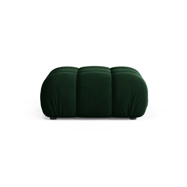 Poggiapiedi verde scuro con rivestimento in velluto – Micadoni 