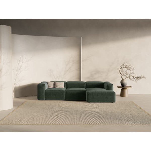Divano angolare verde (con penisola a destra/con chaise lounge) Bergamo – Cosmopolitan Design-image-1