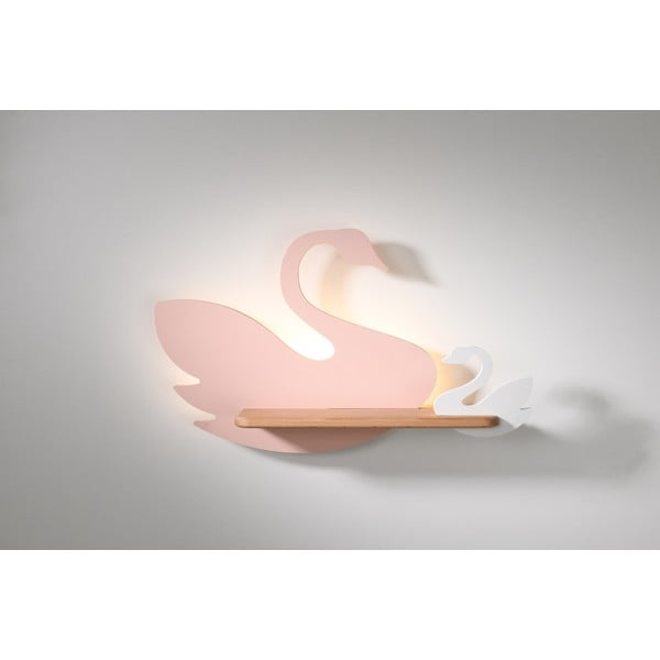 Apparecchio per bambini bianco e rosa Swan - Candellux Lighting-image-3