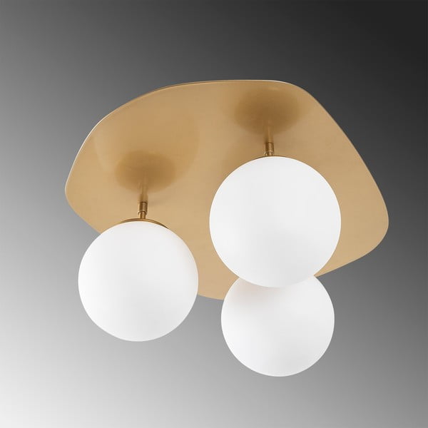 Plafoniera dorata con paralume in vetro 37x44 cm Well – Opviq lights-image-4