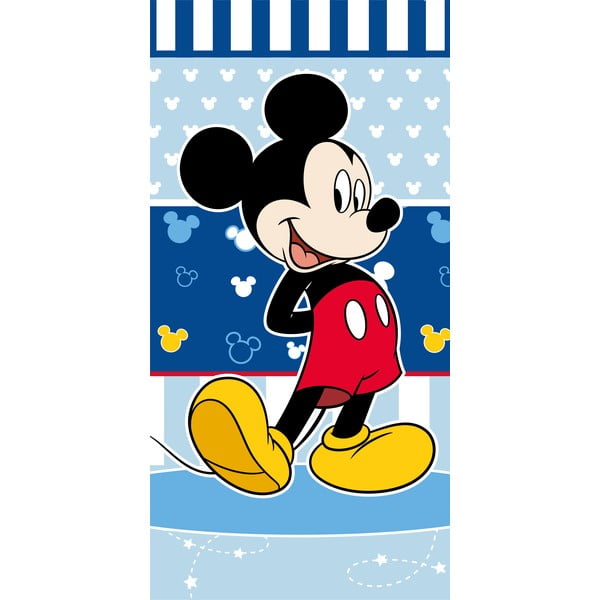 Asciugamano per bambini in spugna blu 70x140 cm Mickey - Jerry Fabrics