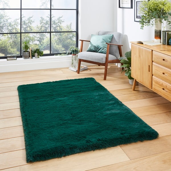 Tappeto verde smeraldo Super Teddy, 150 x 230 cm Super Teddy - Think Rugs-image-1