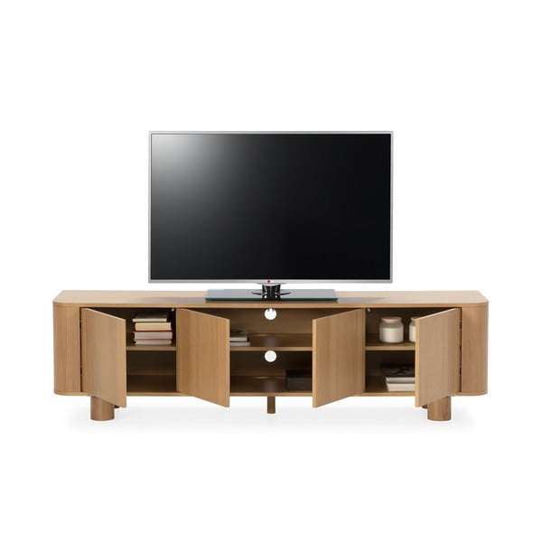 Mobile TV di colore naturale con effetto rovere 180x50,5x40 cm Padoc – MOME-image-2