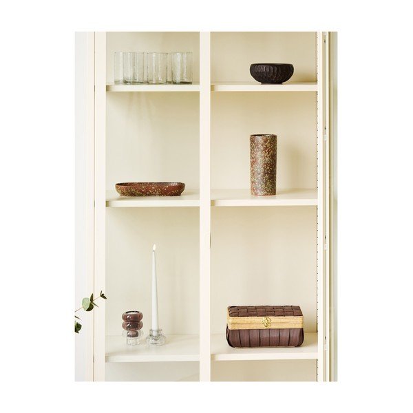 Vetrina color crema in acciaio 80x175x35 cm Brisbane – House Nordic-image-4