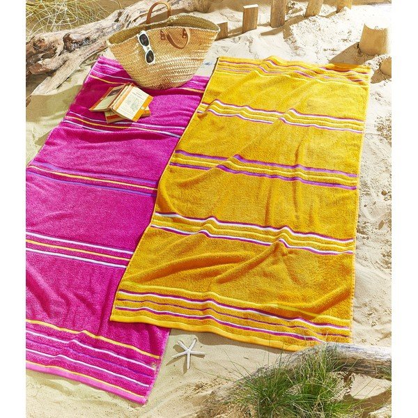 Teli da mare rosa-arancio in set da 2 150x75 cm Rainbow - Catherine Lansfield-image-1