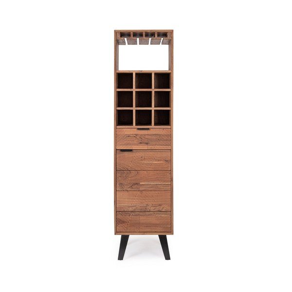 Cantinetta di colore naturale in acacia massiccia 45x180x40 cm Isar – Bizzotto