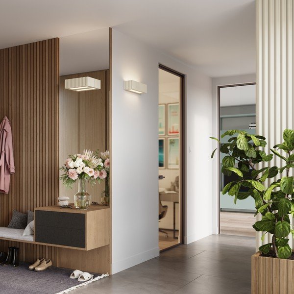 Lampada da parete beige in ceramica Rivena – Sollux-image-2