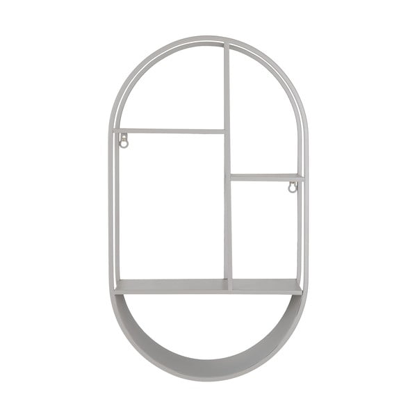 Scaffale grigio chiaro in metallo con ripiani 35 cm Feira - House Nordic