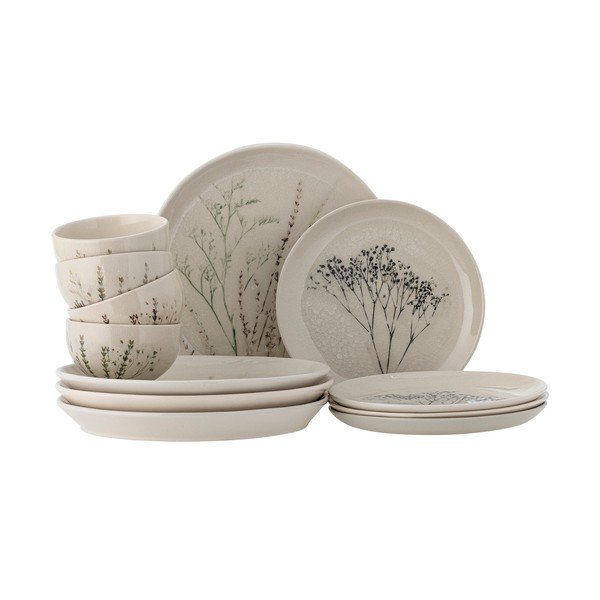Set da pranzo in gres 12 pz per 4 persone Bea – Bloomingville