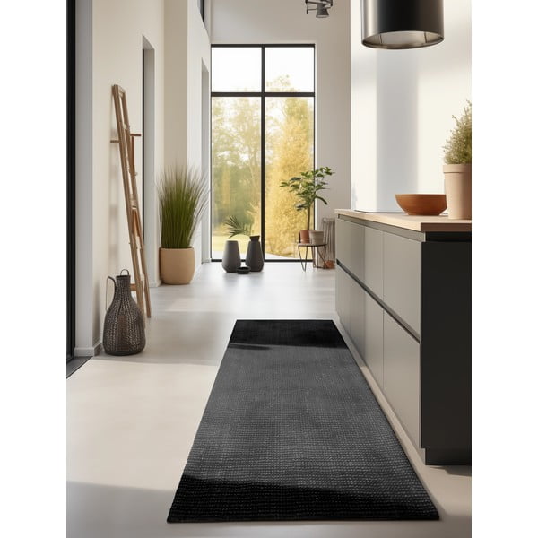 Passatoia nera in iuta 80x200 cm Bouclé – Hanse Home-image-1