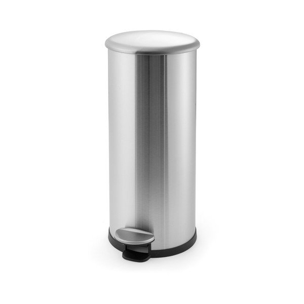 Cestino in acciaio inox color argento, altezza 56 cm - Addis